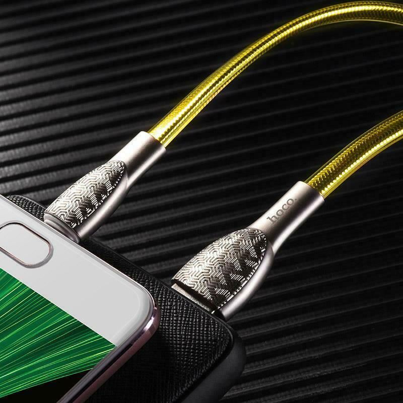 Hoco Flat USB 2 0 to micro USB Cable Χρυσό 1 2m U52 Bright G for Gadget