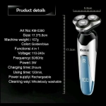 Επαναφορτιζόμενη Ξυριστική Μηχανή 4D 4 σε 1 Kemei KM-5390