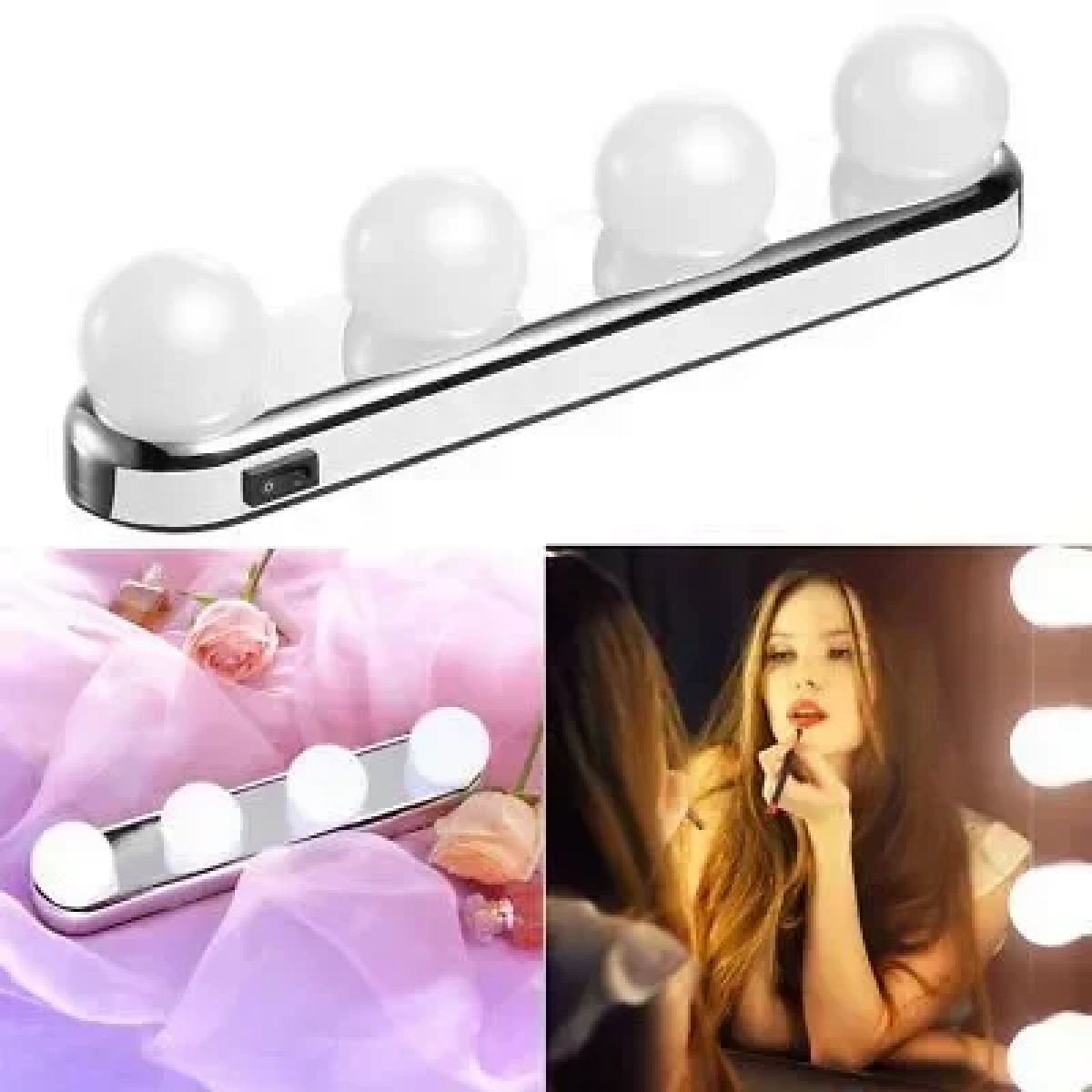 Φορητό Φωτιστικό Μπάρα Mε 4 LED Για Καθρέπτη Μακιγιάζ Τουαλέτας – Studio Glow Makeup Light JN-821
