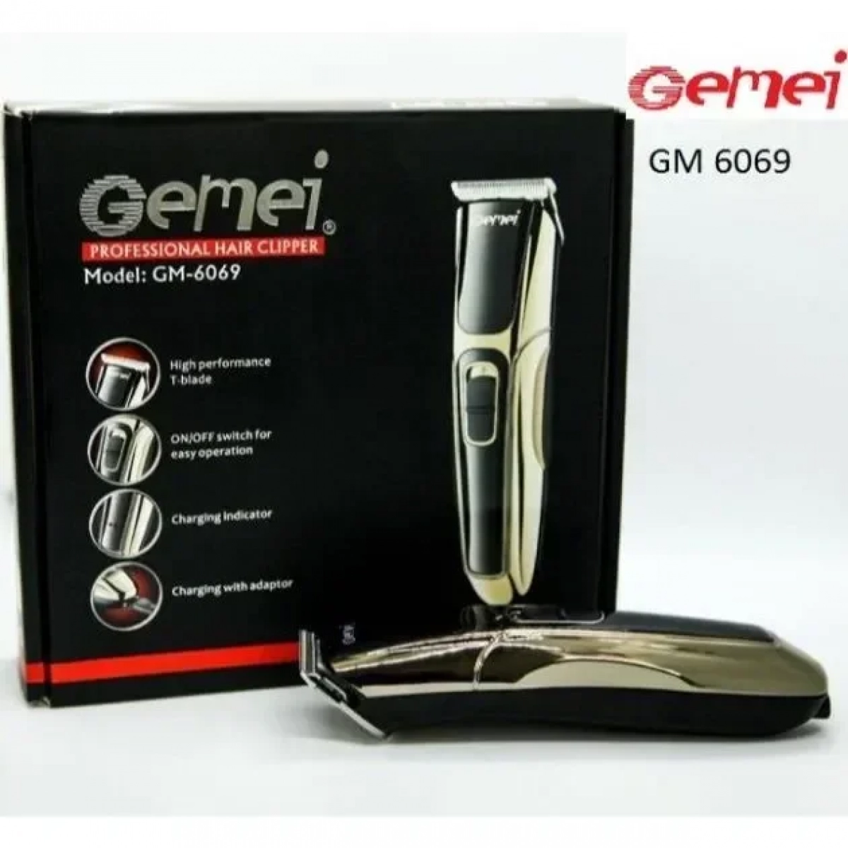 Επαγγελματική Επαναφορτιζόμενη Κουρευτική Μηχανή Gemei GM-6069