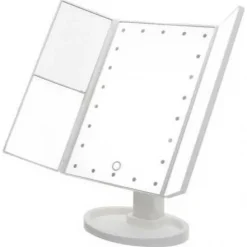 Τριπλός Καθρέφτης Μακιγιάζ με Μεγέθυνση και Φωτισμό 22 LED - Superstar Magnifying Mirror 22 LED