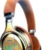 Ασύρματα Ακουστικά Headset Bluetooth Moxom Neon Beat MX-WL14 σε καφέ χρώμα