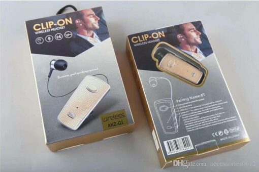 Ακουστικό Bluetoοth HandsFree AKZ-Q2 mini headset, σε μπρονζέ χρώμα