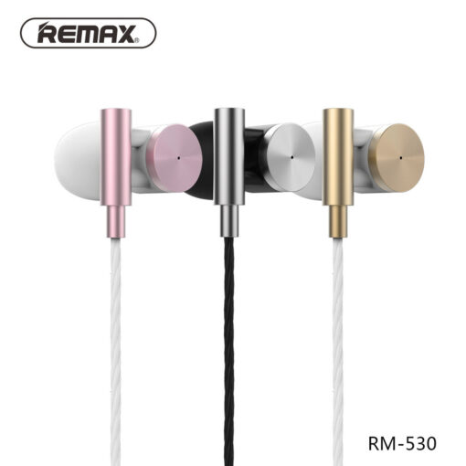 REMAX RM 530 Μεταλλικά HI-FI Ακουστικά, σε μαύρο χρώμα