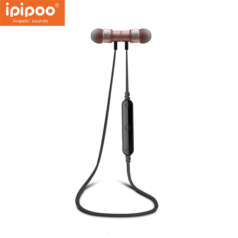 Μαγνητικά Ακουστικά Bluetooth Ipipoo iL91BL Explosive Bass, Ροζ/Χρυσό
