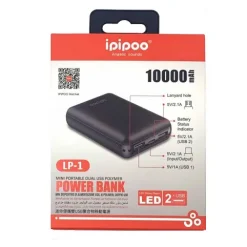 Ipipoo Mini PowerBank 10000mAh, σε μαύρο χρώμα (LP-1)