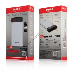 Ipipoo Power Bank LP-15 10000 mAh Με Δύο Θύρες USB - Λευκό