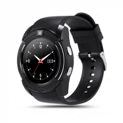 Ρολόι κινητό τηλέφωνο με κάρτα SIM OEM Smartwatch V8, σε μαύρο χρώμα