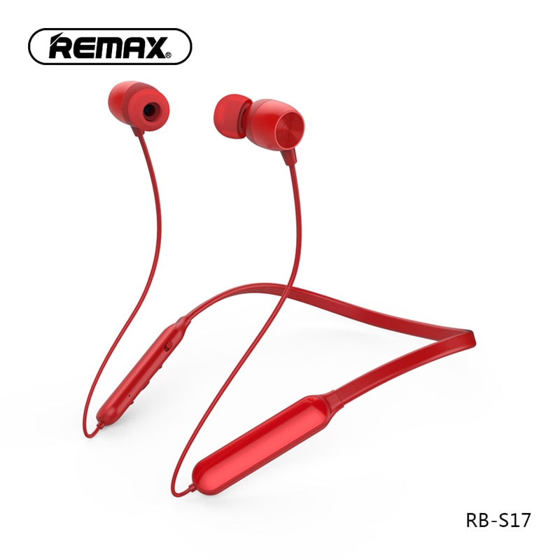 Ασύρματα Bluetooth ακουστικά Remax RB-S17, σε κόκκινο χρώμα