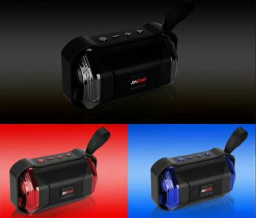Επαναφορτιζόμενο Bluetooth Ηχείο - Ασύρματο Multimedia HiFi Speaker Andowl QY-2020, σε μαύρο χρώμα