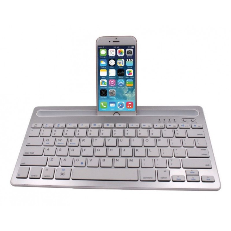 Ασύρματο πληκτρολόγιο bluetooth με υποστήριξη iPhone, iPad, tablet, σε λευκό χρώμα