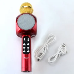 Ασύρματο Bluetooth Μικρόφωνο HI-FI Ηχείο WSTER WS-1816, σε κόκκινο χρώμα