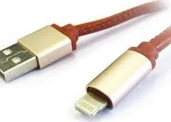 Καλώδιο Δεδομένων USB to Lightning Mizoo X19 Γρήγορη Φόρτιση 1.0m, σε καφέ χρώμα