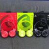 Ακουστικά Wireless Bluetooth Headset Subwoofer Stereo P802, σε κόκκινο χρώμα