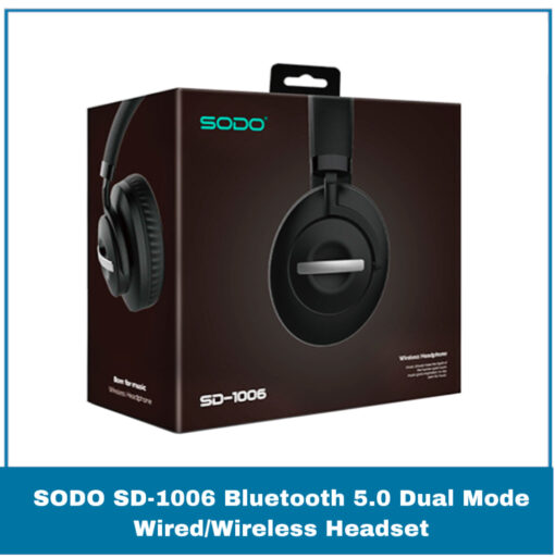 Ασύρματα Ακουστικά SODO SD-1006 Wireless Bluetooth Headphone, σε καφέ χρώμα