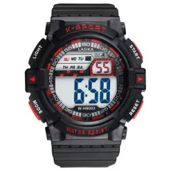 Παιδικό Ψηφιακό ρολόι χειρός – Lasika – W-H9003, σε κόκκινο χρώμα