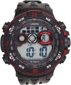 Παιδικό Ψηφιακό ρολόι χειρός – Lasika – W-H9012, σε κόκκινο χρώμα
