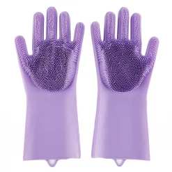 Γάντια Σιλικόνης για την Κουζίνα Πολλαπλών Χρήσεων MAGIC BRUSH, σε μωβ χρώμα