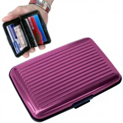 Πορτοφόλι Για Πιστωτικές Κάρτες Σκληρό, σε φούξια χρωμα