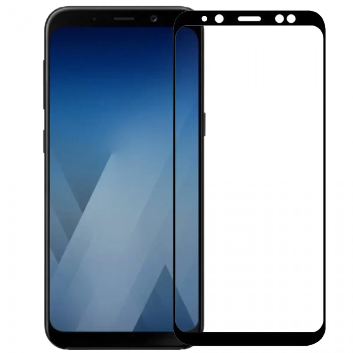 Προστασία Οθόνης Full Face Tempered Glass Μαύρο για Samsung Galaxy A10