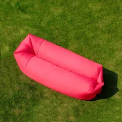 Φουσκωτό Στρώμα & Κάθισμα Ξαπλώστρα Lazy Bag Inflatable Air Sofa 210CM, σε ροζ χρώμα