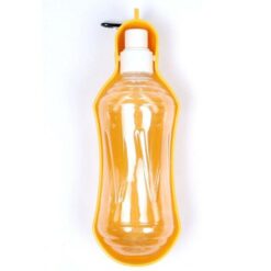 Μπουκάλι νερού Ταξιδίου για κατοικίδια με Μπολ 500ml Travel waterer, σε κίτρινο χρώμα