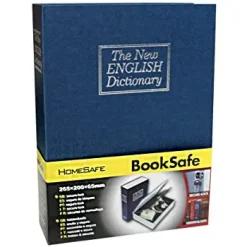 XLarge Βιβλίο Χρηματοκιβώτιο Ασφαλείας με Πολυτελές Δέσιμο - Book Safe Dictionary, σε μπλε χρώμα