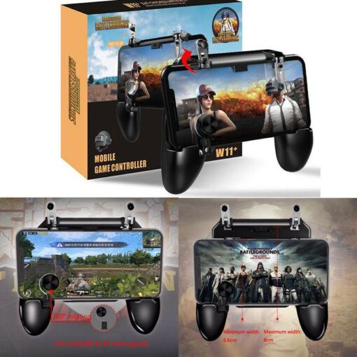 Χειριστήριο Παιχνιδιών PUBG W11+ – Fortnite με Joystick + Επαφές Σιλικόνης για Κινητά iOS & Android