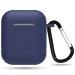 Θήκη σιλικόνης για Airpods, σε μπλε χρώμα