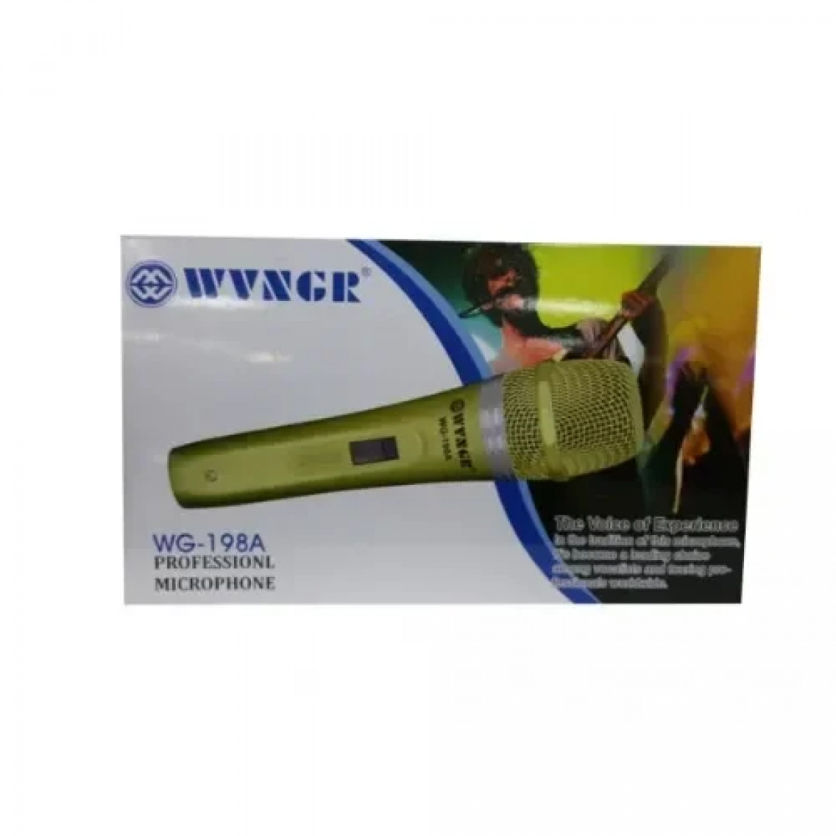 Επαγγελματικό Μικρόφωνο Για Karaoke Με Καλώδιο 5m – WG-198A, σε χρυσό χρωμα