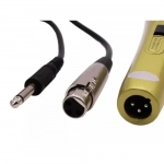 Επαγγελματικό Μικρόφωνο Για Karaoke Με Καλώδιο 5m – WG-198A, σε χρυσό χρωμα