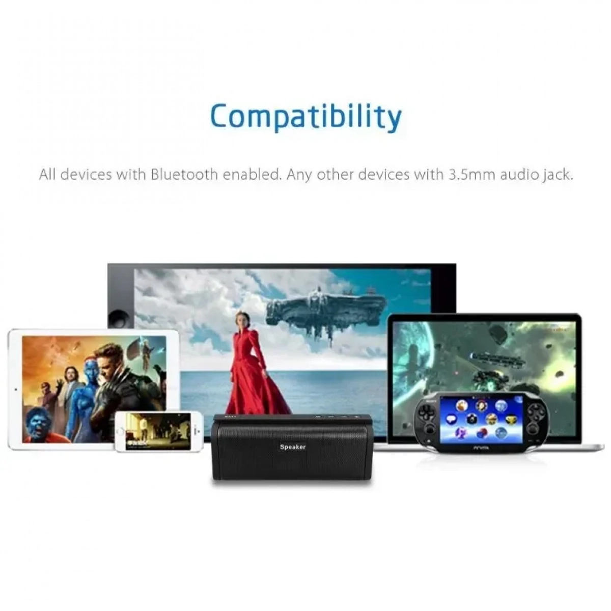 SOMHO S311 Slim Φορητά Ασύρματα Ηχεία Bluetooth, σε κόκκινο χρώμα