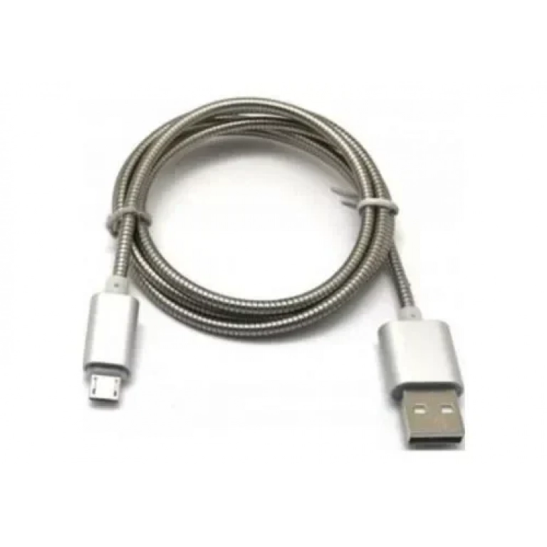 Καλώδιο WK Lion Spiral USB 2.0 To Micro USB (WDC-026) 1m - Γκρι