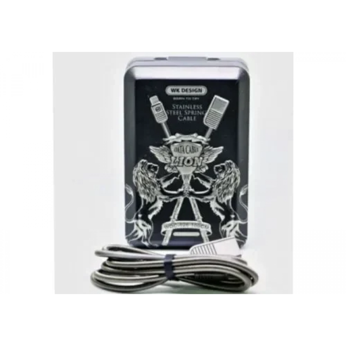 Καλώδιο WK Lion Spiral USB 2.0 To Micro USB (WDC-026) 1m - Γκρι