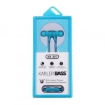 KR-207 Handsfree Μαγνητικά Ακουστικά Karler Μπάσο Με Μικρόφωνο (3.5mm) (Γαλάζιο) (OEM)