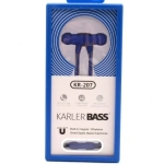 KR-207 Handsfree Μαγνητικά Ακουστικά Karler Μπάσο Με Μικρόφωνο (3.5mm) (Μπλε) (OEM)