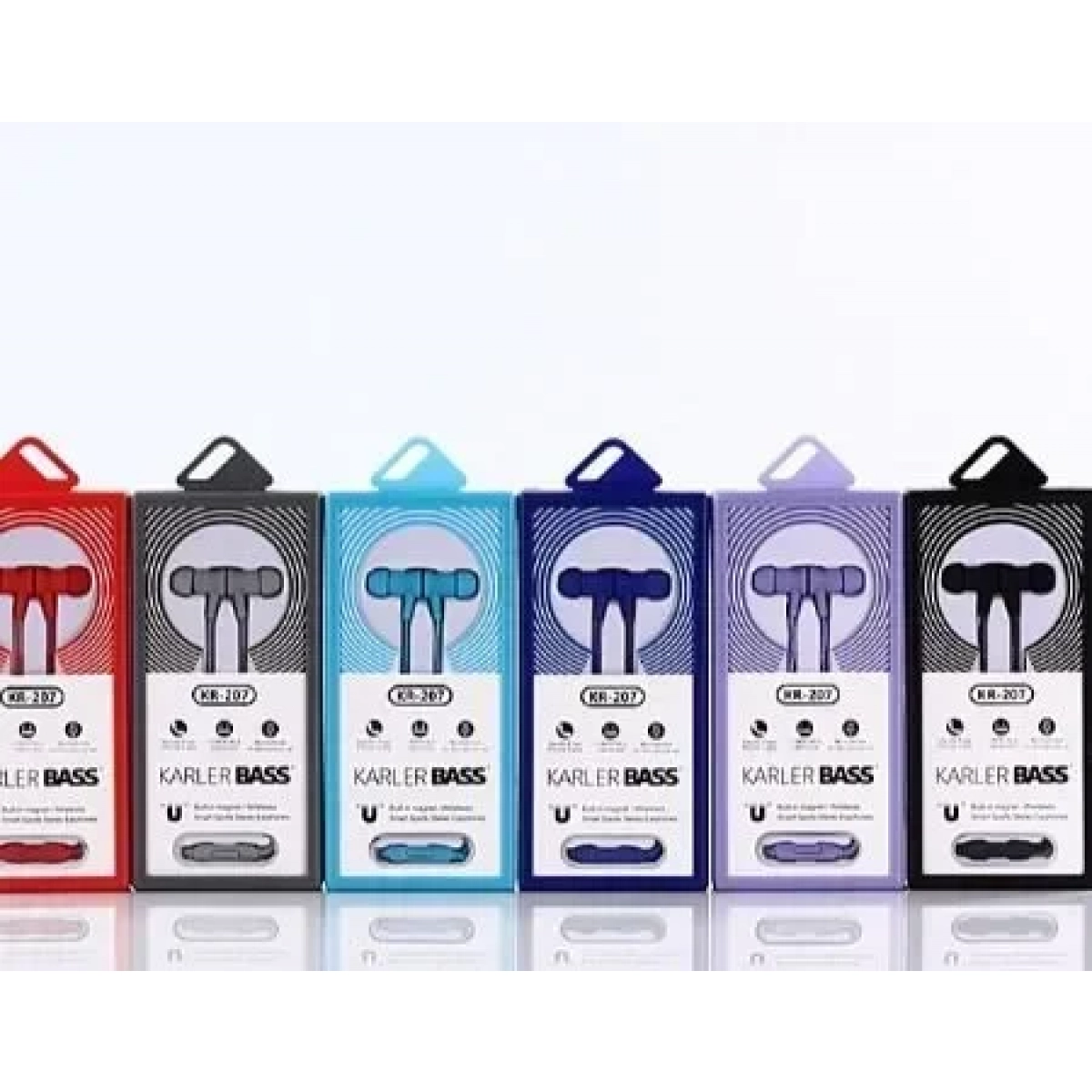 KR-207 Handsfree Μαγνητικά Ακουστικά Karler Μπάσο Με Μικρόφωνο (3.5mm) (Γκρι) (OEM)