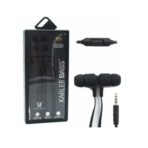 Ενσύρματα ακουστικά Karler Bass KR-201 Smart Sports Magnet σε μαύρο χρώμα