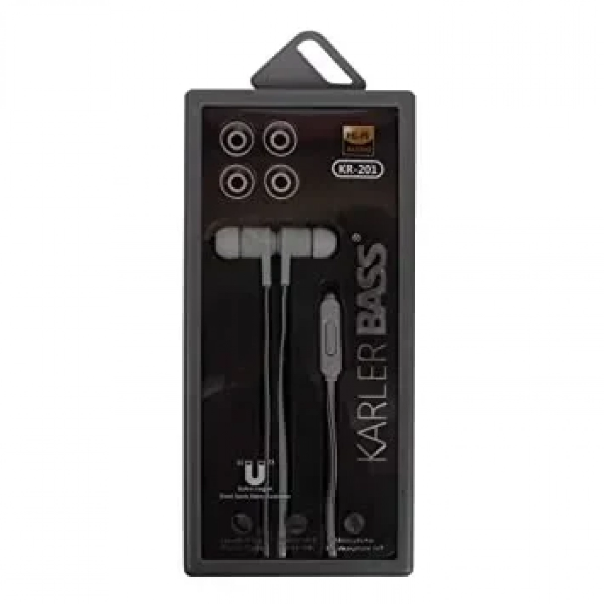 Ενσύρματα ακουστικά Karler Bass KR-201 Smart Sports Magnet σε γκρι χρώμα