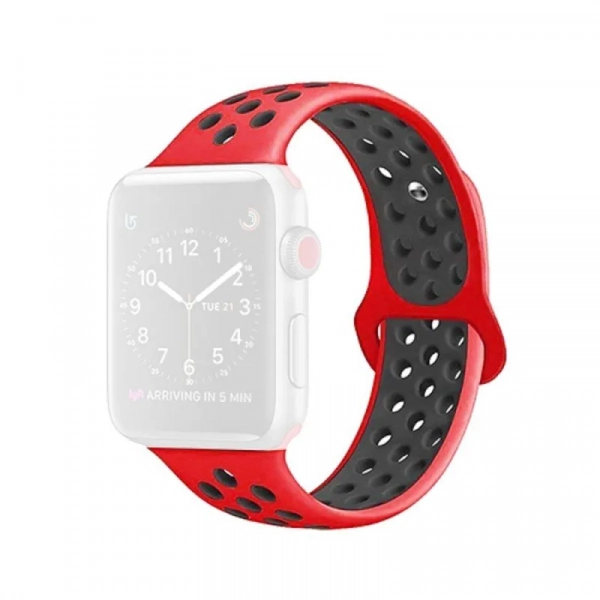 Λουράκι Σιλικόνης Bikson WA-0010DB για apple watch σε κόκκινο χρώμα