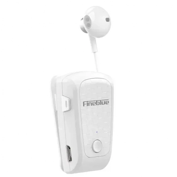 Ακουστικό Bluetoοth Hands Free Fineblue FQ-10 PRO, σε λευκό χρώμα