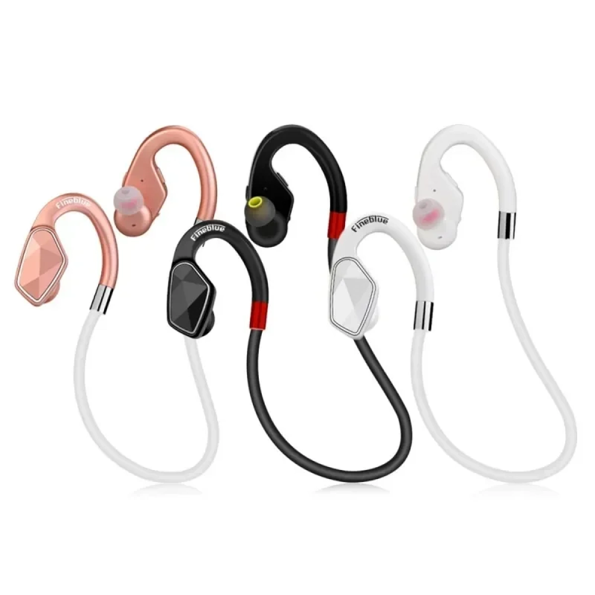 Ασύρματα Ακουστικά Bluetooth Fineblue MT-2 Sport Neckband, σε λευκό χρώμα