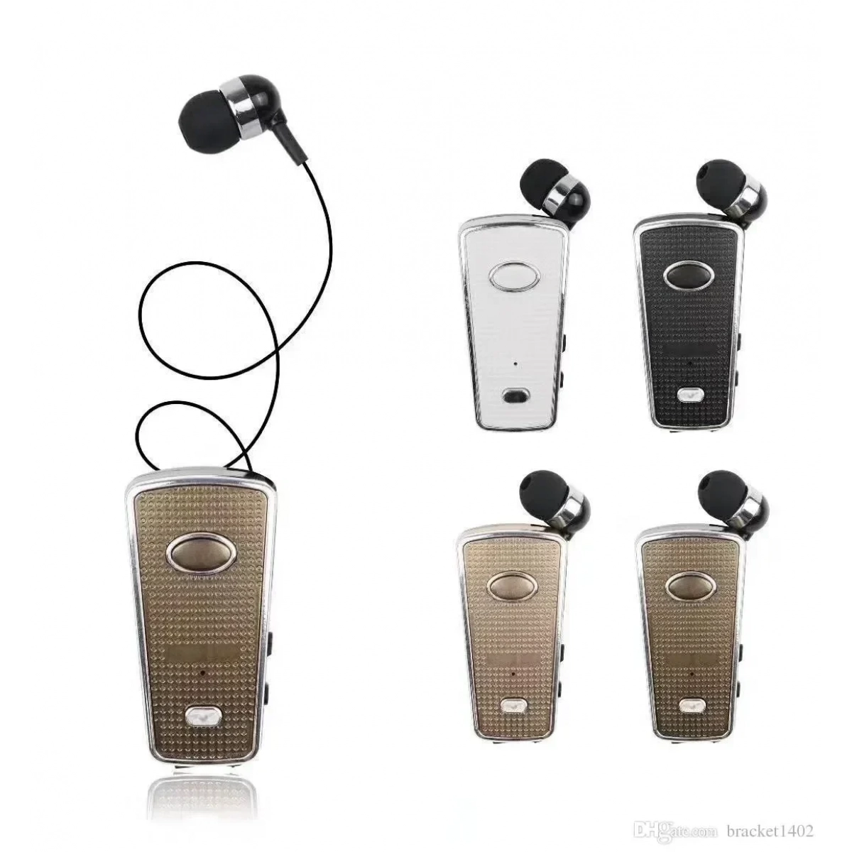 Ακουστικό Bluetoοth HandsFree AKZ-Q2 mini headset, σε μπρονζέ χρώμα