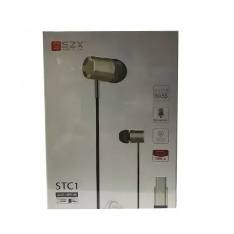 Ακουστικά SZX STC1 Extra Bass TYPE-C σε χρυσό χρώμα