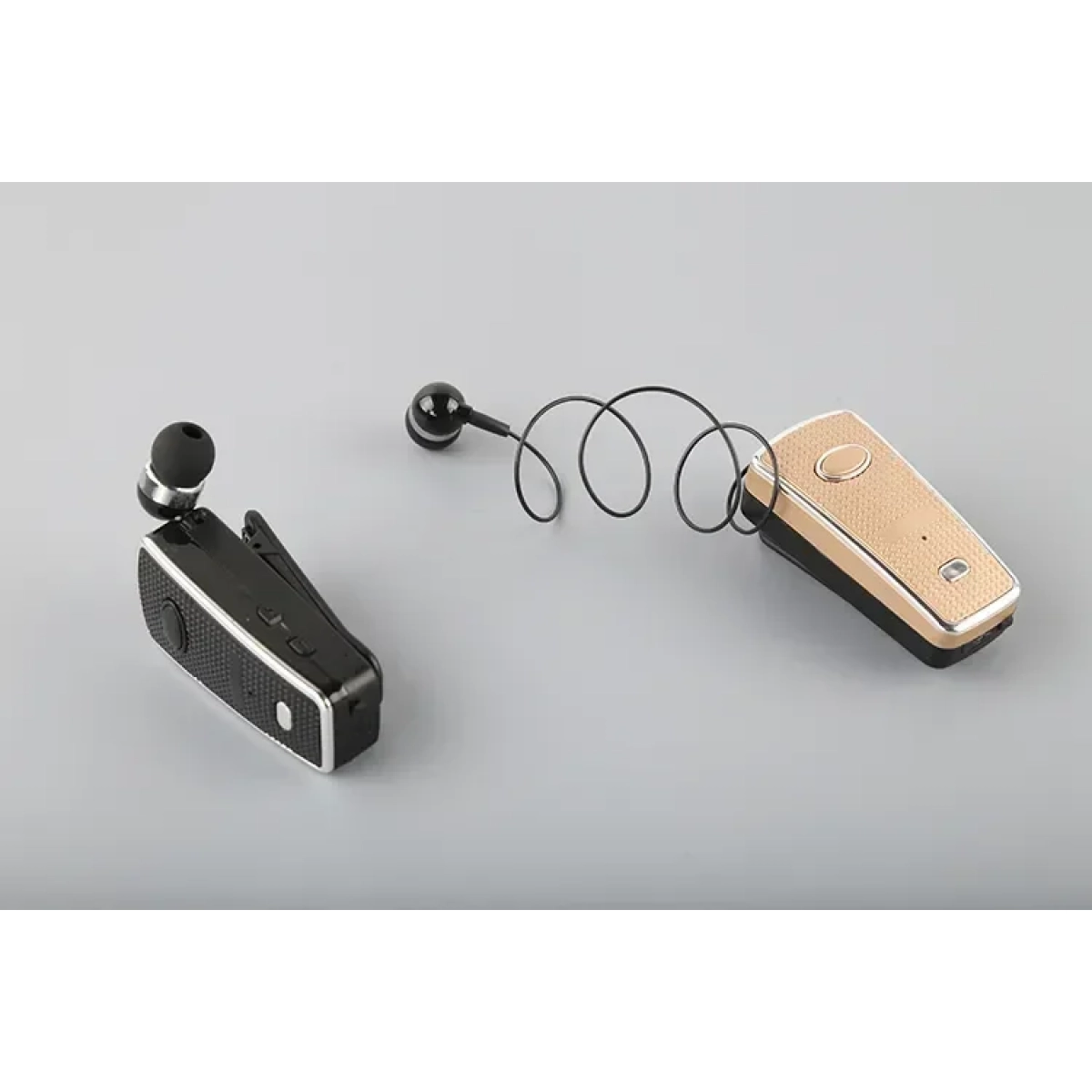 Ακουστικό Bluetoοth HandsFree AKZ-Q2 mini headset, σε χρυσό χρώμα