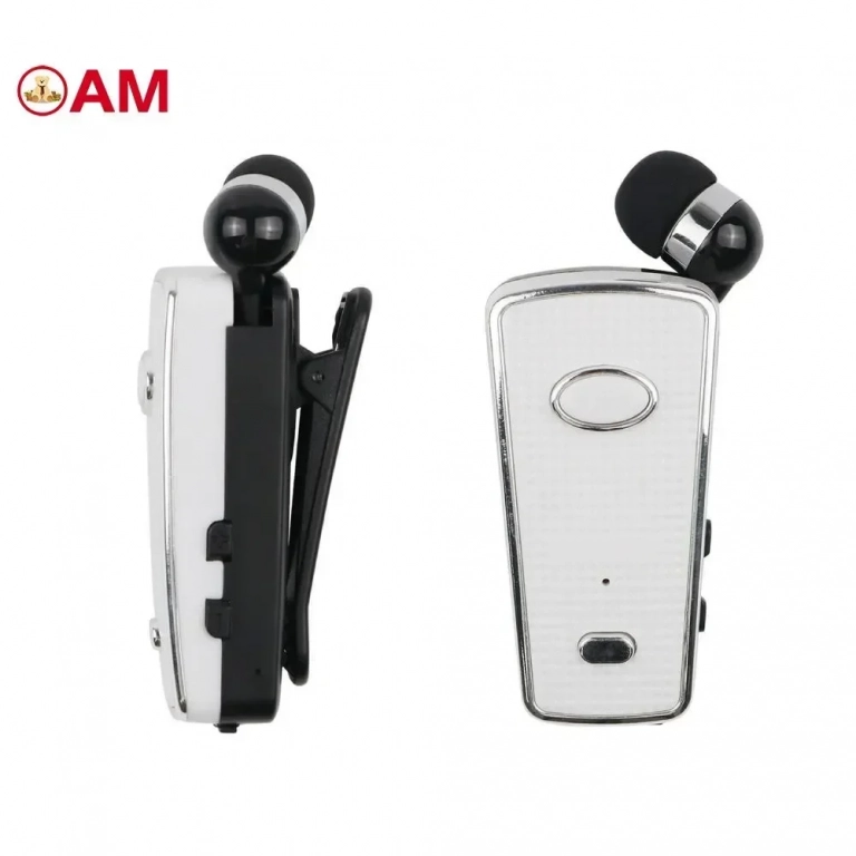 Ακουστικό Bluetoοth HandsFree AKZ-Q2 mini headset, σε λευκό χρώμα