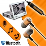 Ακουστικά Magnetic Bluetoοth Headset AZ-26, σε πορτοκαλί χρώμα
