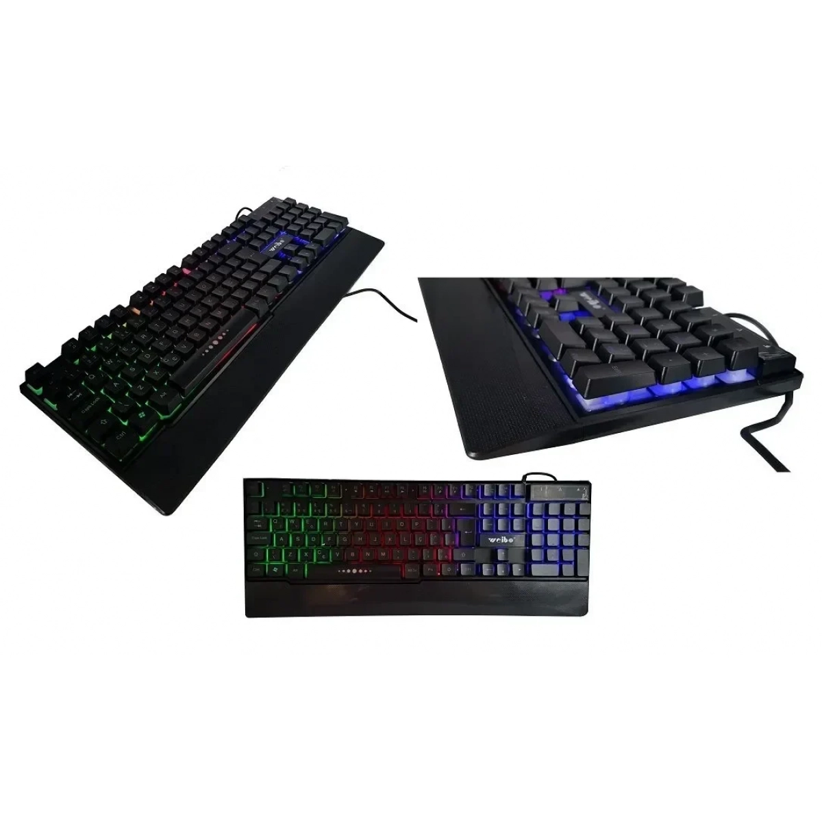 Ενσύρματο Gaming πληκτρολόγιο με φωτισμό RGB Weibo Dark Hero WB-100