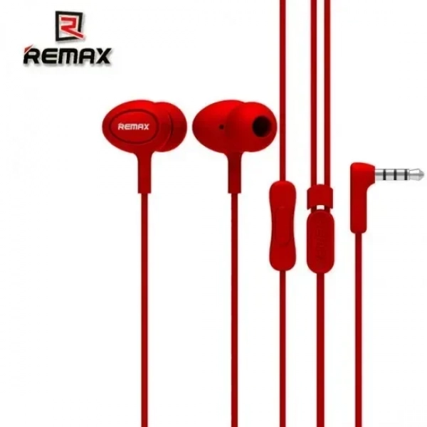 Remax RM-515 Ακουστικά earphone με μικρόφωνο, σε κόκκινο χρώμα