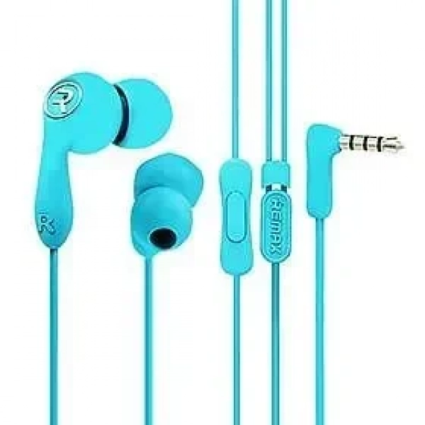 Remax RM-505 Ακουστικά earphone με μικρόφωνο, σε γαλάζιο χρώμα